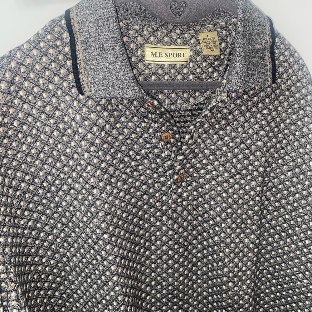 Vintage 90s Vibe Geometric M.E. Sport Polo